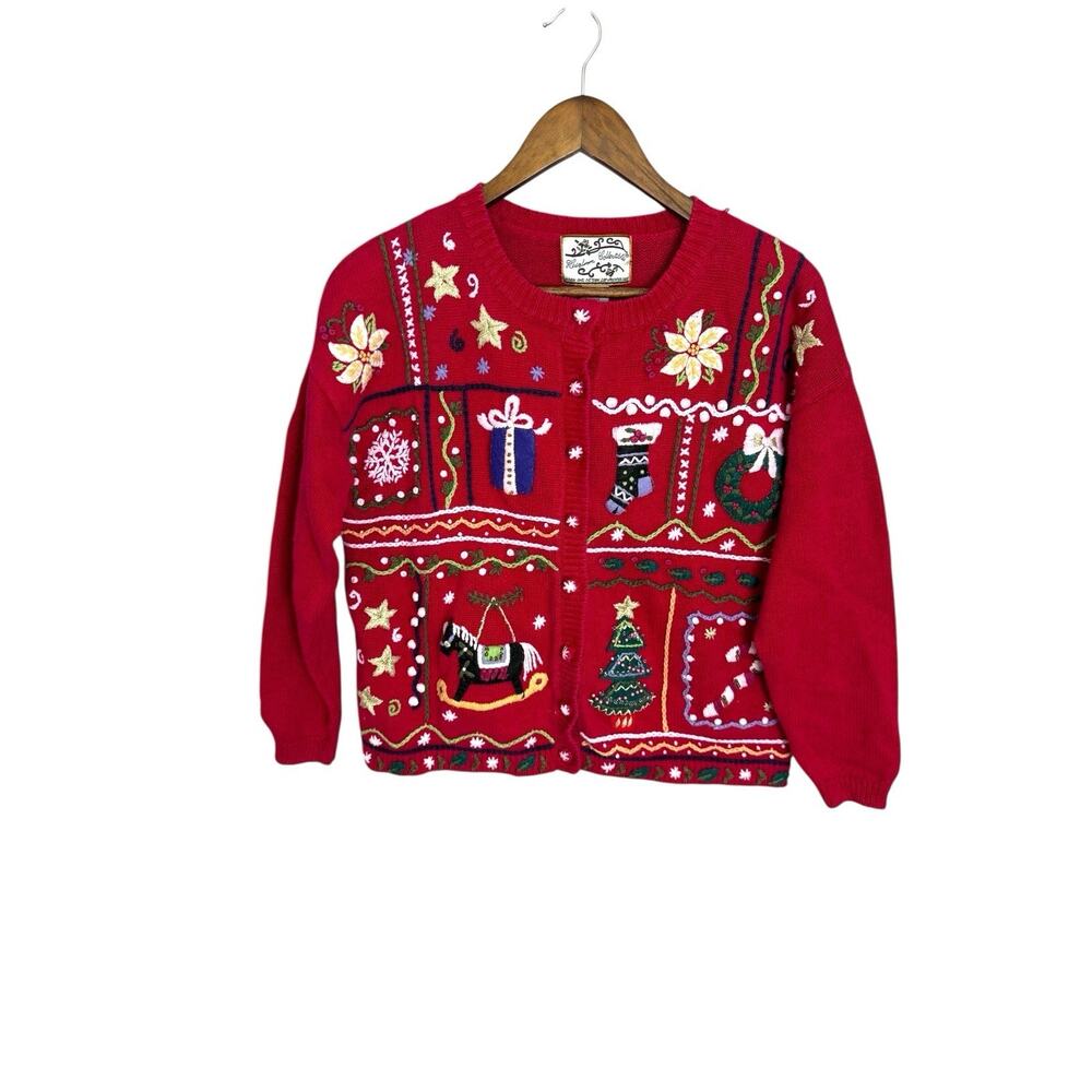 Heirloom Collectibles Sweater M‎ Ramie Blend Cottage Core Holiday Gorpcore